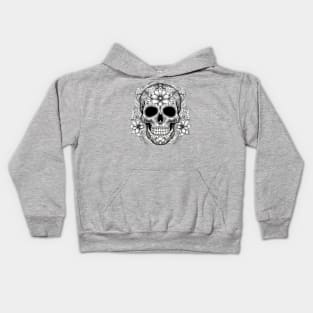 Skull with Flowers Kids Hoodie